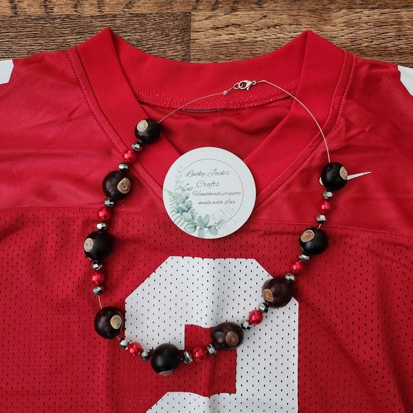 Fancy Beaded Buckeye Necklace