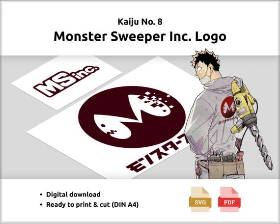 Kaiju No. 8 Kafka Monster Sweeper Logo as SVG – Digital Download