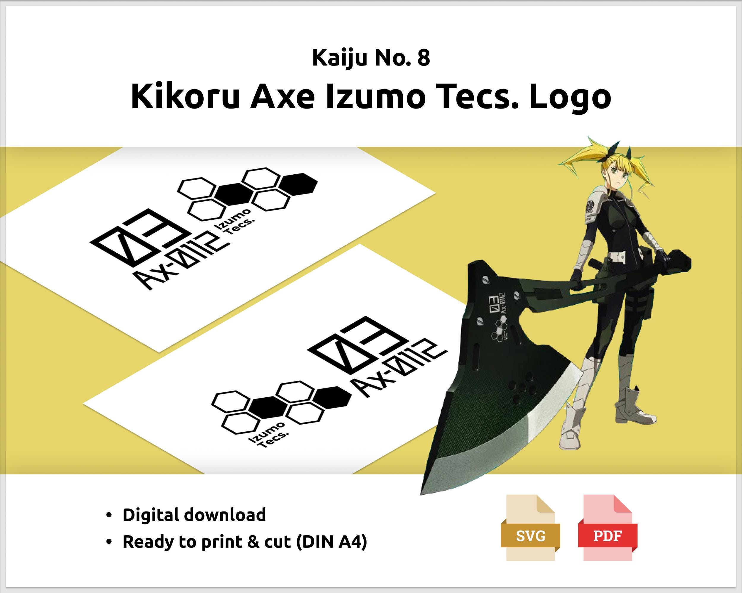 Kaiju No. 8 Kikoru Axe Logo Izumo Tecs. as SVG – Digital Download