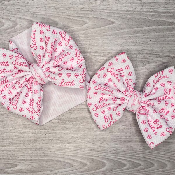 Big Sister/ Little Sister Hair Bow, Big Sister Bow, Little Sister Bow, Hairbows for Girls, Sisters Bow