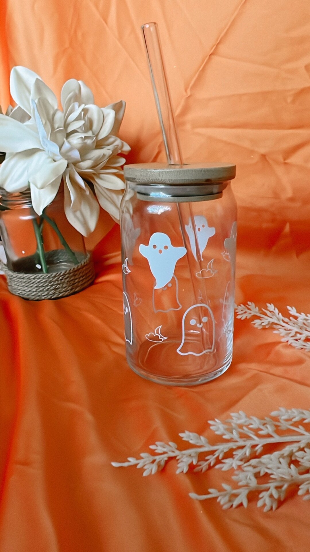 Ghosts Coffee Cup Glass Aesthetic Coffee Cup Trick or Tewa Etsy