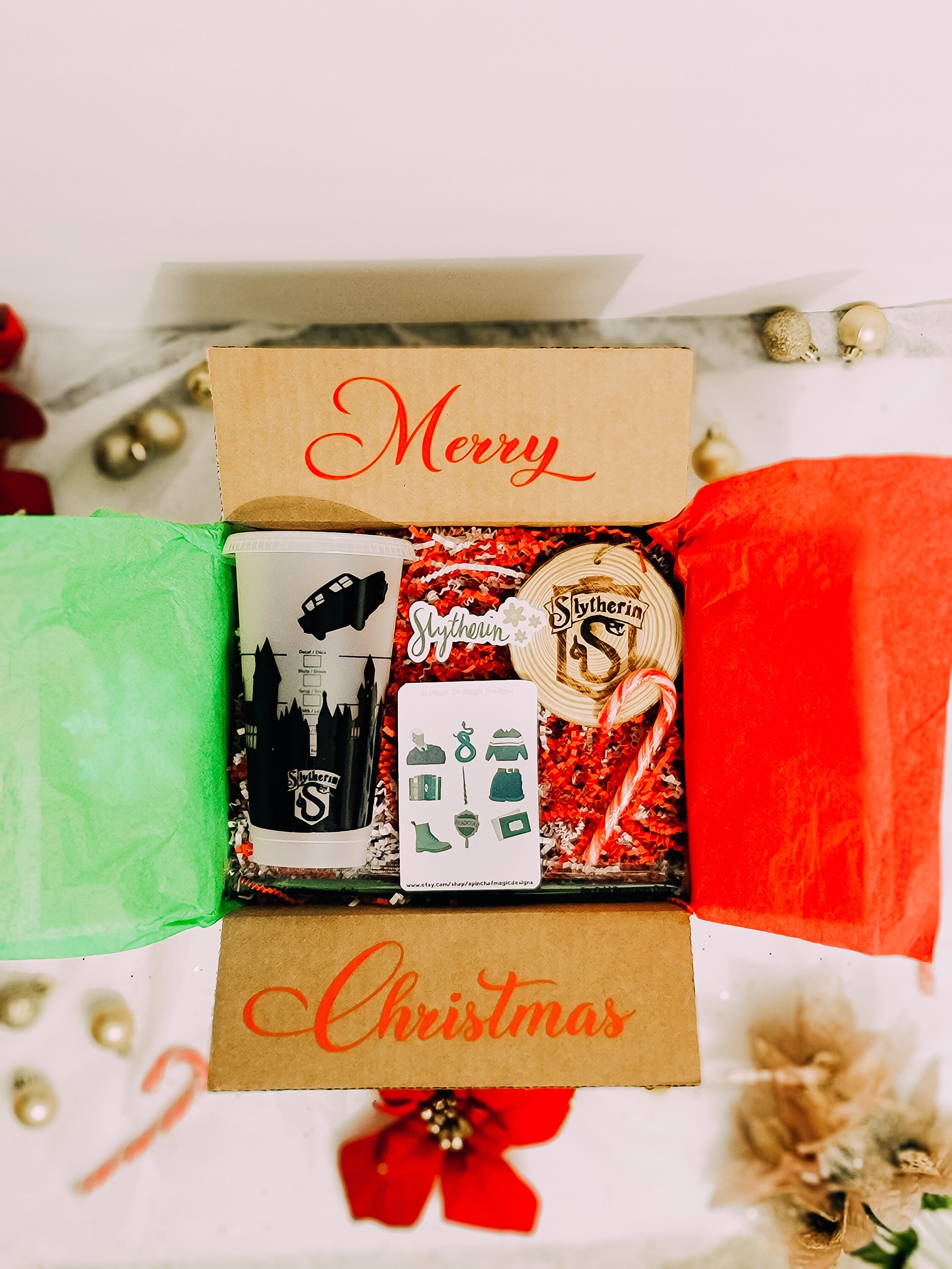 Harry Potter Christmas Gift Box Hogwarts House Gift Box Etsy