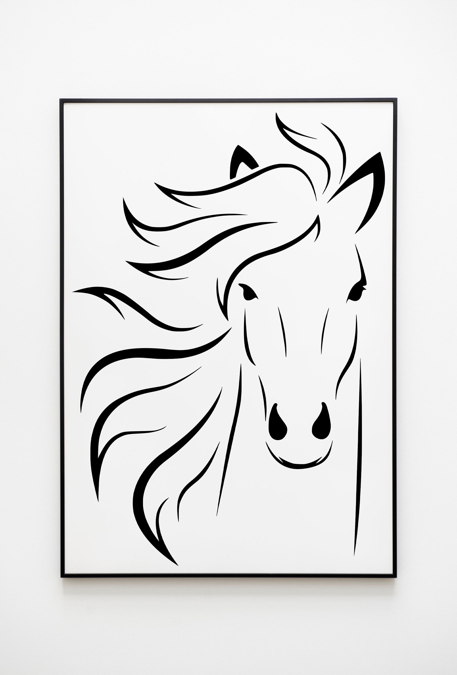 Horse Line Drawing Horse Wall Art Horse Wall Decor Etsy Canada