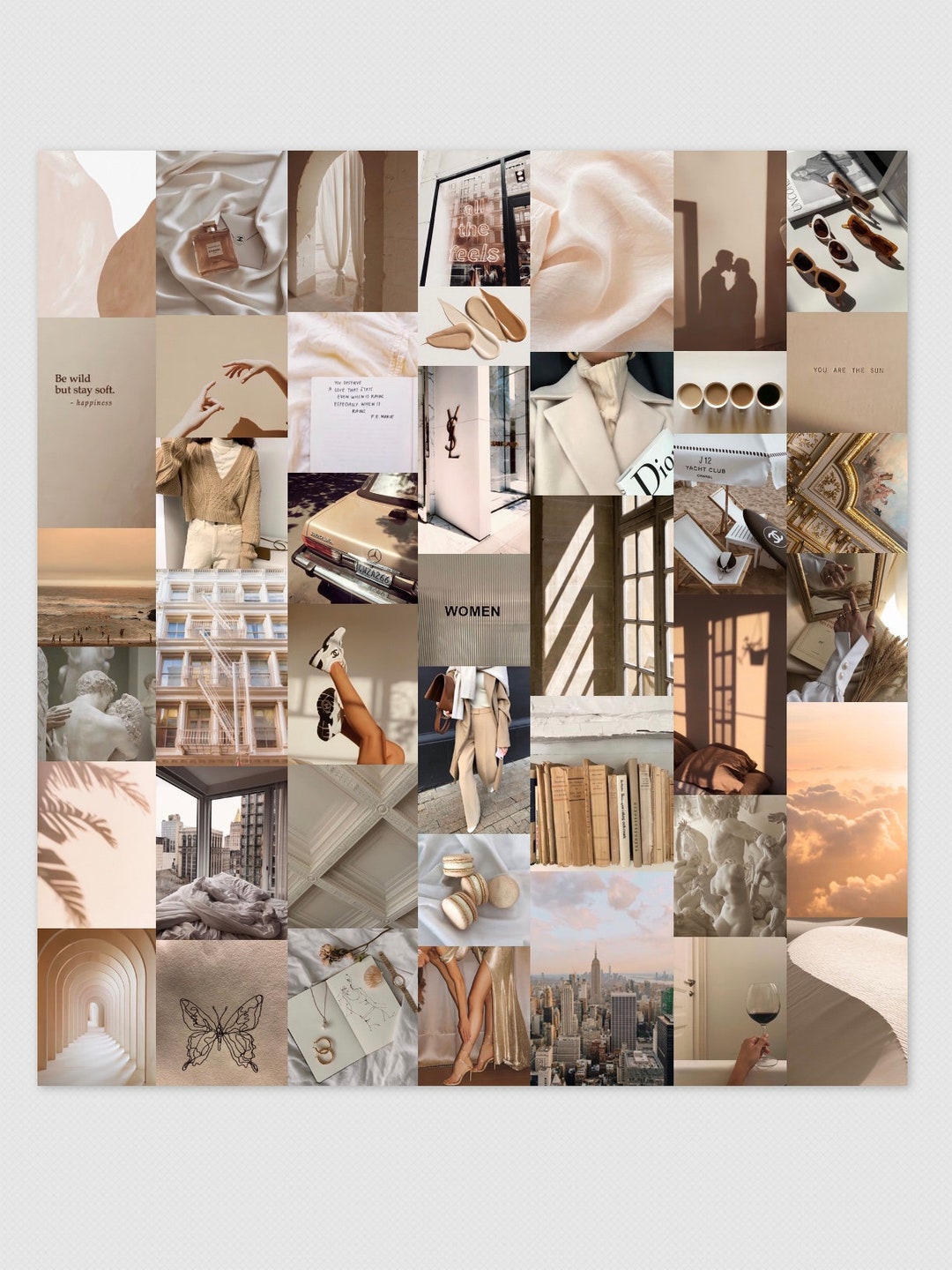 Cream Wall Collage Kit DIGITAL - Etsy
