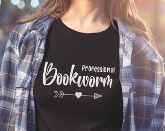Camicia professionale Bookworm, Camicia da lettura, Per insegnanti, Regalo per insegnante, Camicia amante del libro, Camicia Bibliotecaria, Bookworm Unisex T-Shirt