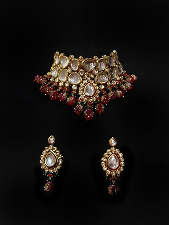 Buy Raina Kundan Set~ruby Jewelry Set~precious Stones~indian