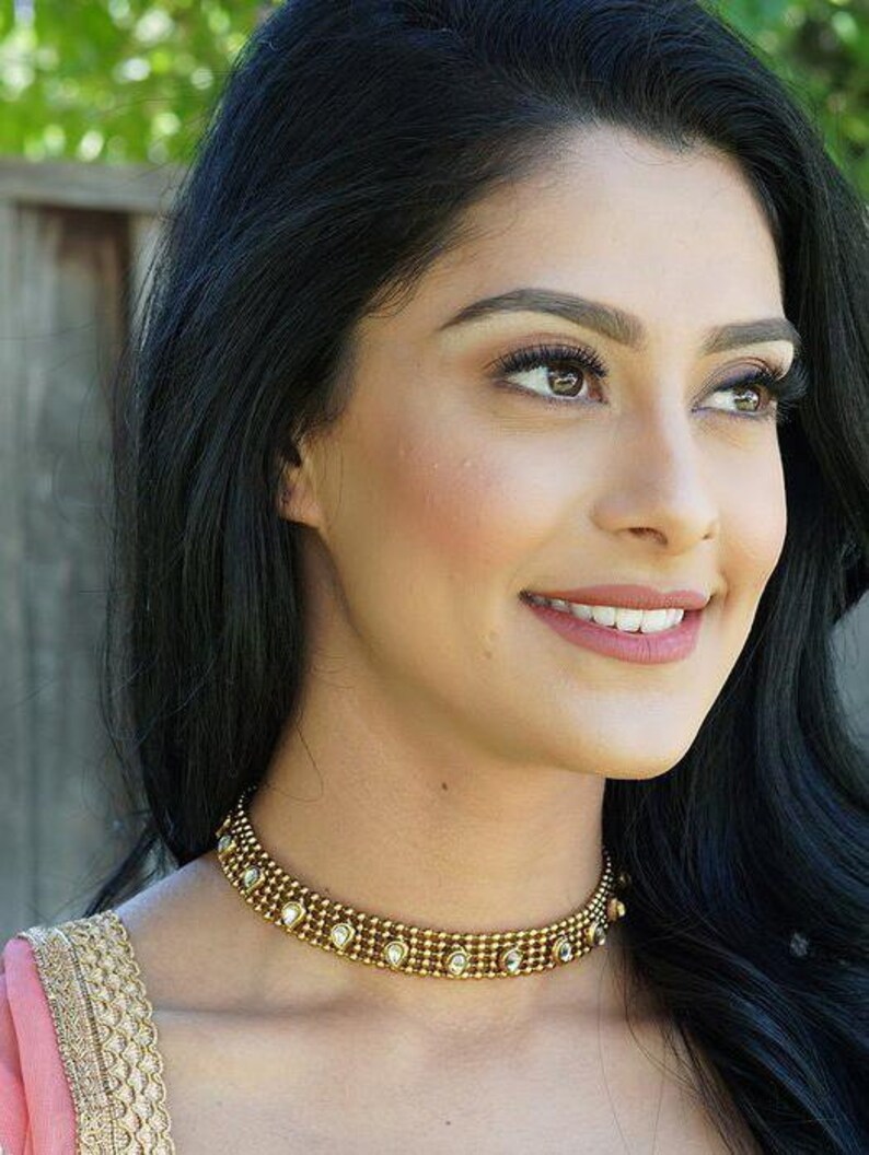 Siabha Choker~necklaces for women~Gold choker necklace~Collar choker~gold plated~vintage~antique choker~indian choker~choker necklace gold