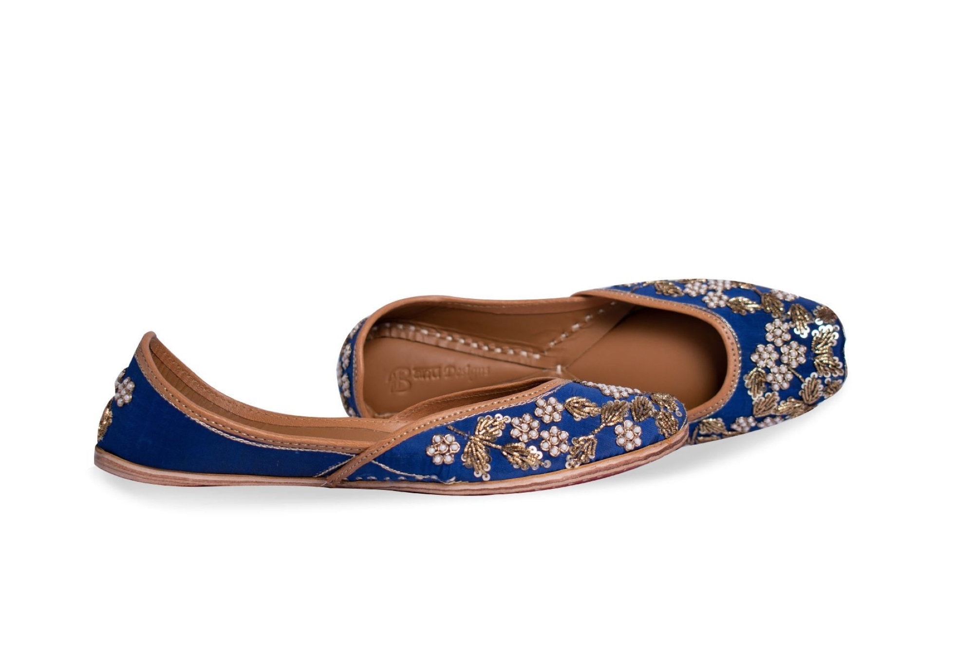 Royal Blue Ladies Punjabi Jutti With Zardozi, Khussa, Mojari