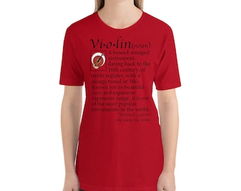 Unisex Violin definition Light T-shirt | Music Shirt for Musicians