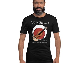 Unisex Violin (Noun) Graphic Dark Color T-shirt | Shirt for Musicians