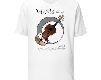 Unisex Viola (Noun) Graphic Light Color T-shirt | Shirt for Musicians