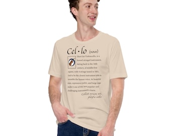 Unisex Cello definition Light T-shirt | Shirt for Musicians