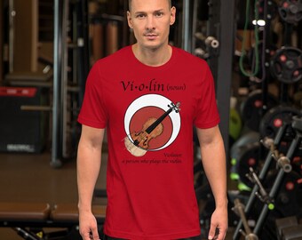 Unisex Violin (Noun) Graphic Light Color T-shirt | Shirt for Musicians