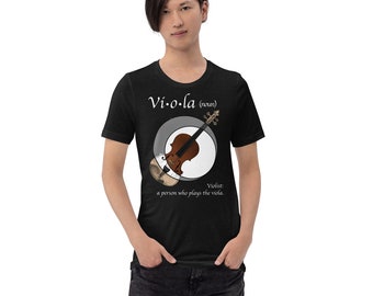 Unisex Viola (Noun) Graphic Dark Color T-shirt | Shirt for Musicians