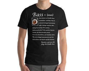 Unisex Bass Definition Dark T-shirt | Shirt for Musicians