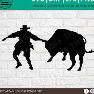 Bull Fighter SVG - Rodeo Clown svg - dxf, eps, png, svg - sillhouette - cricut - brother scan n cut