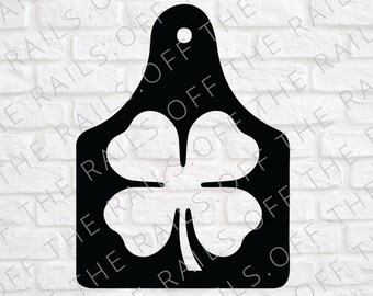 Clover Eartag SVG: Farm Design, Agriculture Project (Digital Download)