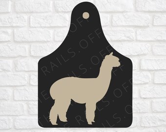 Alpaca Eartag SVG: Farm Animal Design (Digital Download)