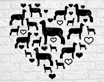 Love Sheep Heart SVG: Valentine's Day Cricut Silhouette (Digital Download)