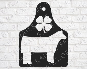 Clover Steer Eartag SVG: Show Steer Design (Digital Download)