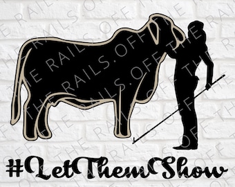 Brahman Heifer SVG: Show Cattle Silhouette (Digital Download)