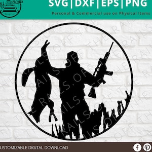 Kojote Jäger SVG - Kojote svg - Jagd SVG - Kojote Clipart - jagen - Varmint jagen - dxf, eps, png, svg - sillhouette - Cricut