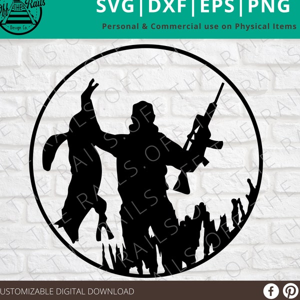 Coyote Hunter SVG -  Coyote svg - Hunting SVG - Coyote Clipart - hunting -  Varmint hunting -  dxf, eps, png, svg - sillhouette -  cricut