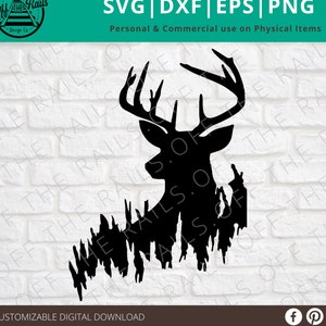 Buck Deer SVG - Deer svg - Fall SVG - Buck Clipart - caça - Vida selvagem - dxf, eps, png, svg - sillhouette - cricut