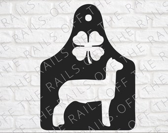Clover Sheep Eartag SVG: Farm Design (Digital Download)