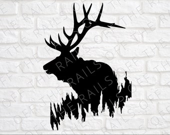 Bull Elk SVG: Wildlife Fall Design (Digital Download)