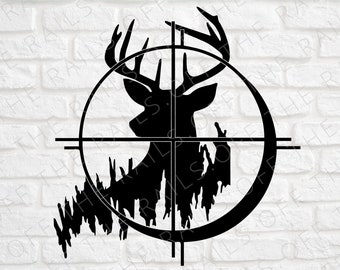 Buck in Sights Deer SVG: Fall Hunting Clipart (Digital Download)