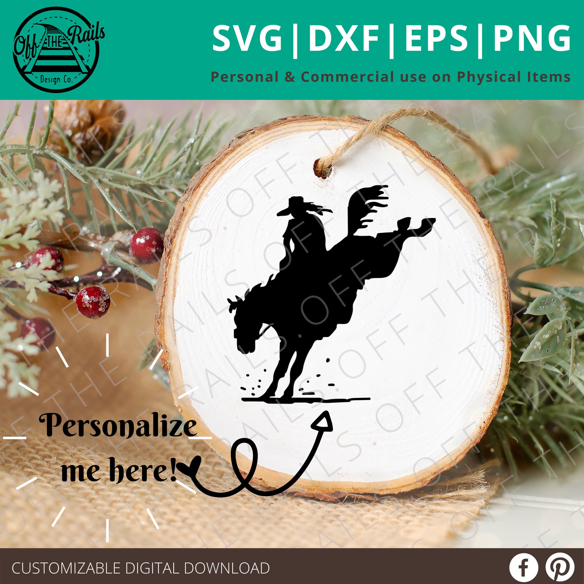 Female Bronc Rider SVG - Bronc SVG - Rodeo Svg - Dxf, Eps, Png, Svg ...