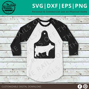 Pig Eartag SVG - Toon Varken SVG- digitaal Eartag ontwerp - Farm svg - dxf, eps, png, svg - sillhouette - cricut afbeelding 2