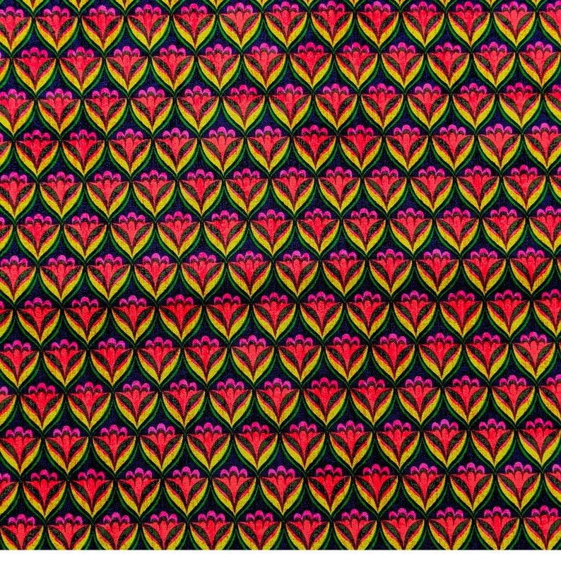 Fabric - Cotton Fabric - 'Navajo Flowers' - Fabric By the Yard - Fabric Panel - Fabric for Face Masks -Cotton Fabric By the Yard-Fat Quarter 