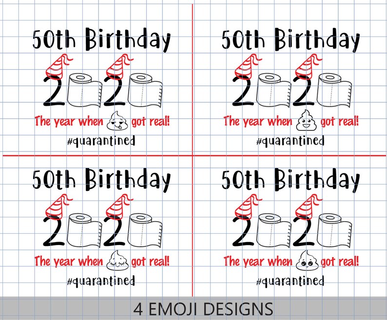 Download 50th Birthday 2020 svg quarantined 2020 quarantine The Year | Etsy