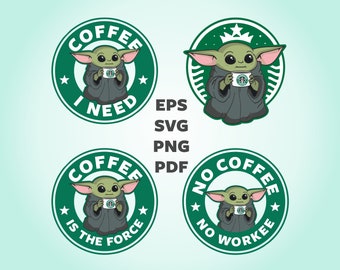 Download Baby Yoda Coffee Svg