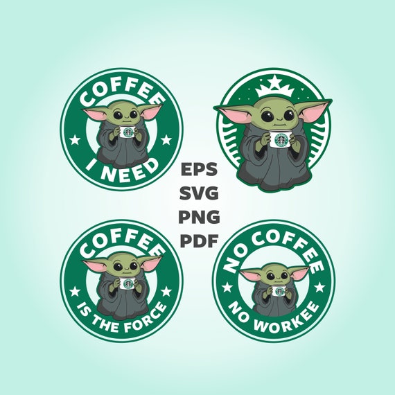 Download Comprar Baby Yoda Coffee Svg Baby Yoda Starbucks Digital Files Barato