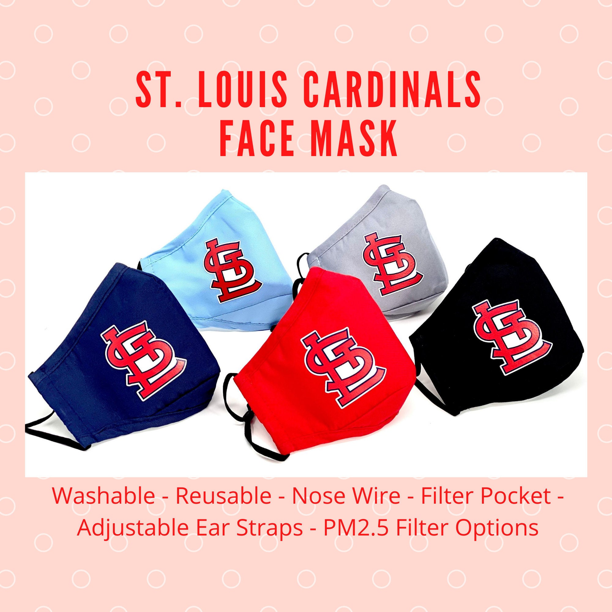 MLB Cardinals Face Mask, Cardinals STL Red Logo Face Mask, Huge Sale Cardinals Face Masks ...