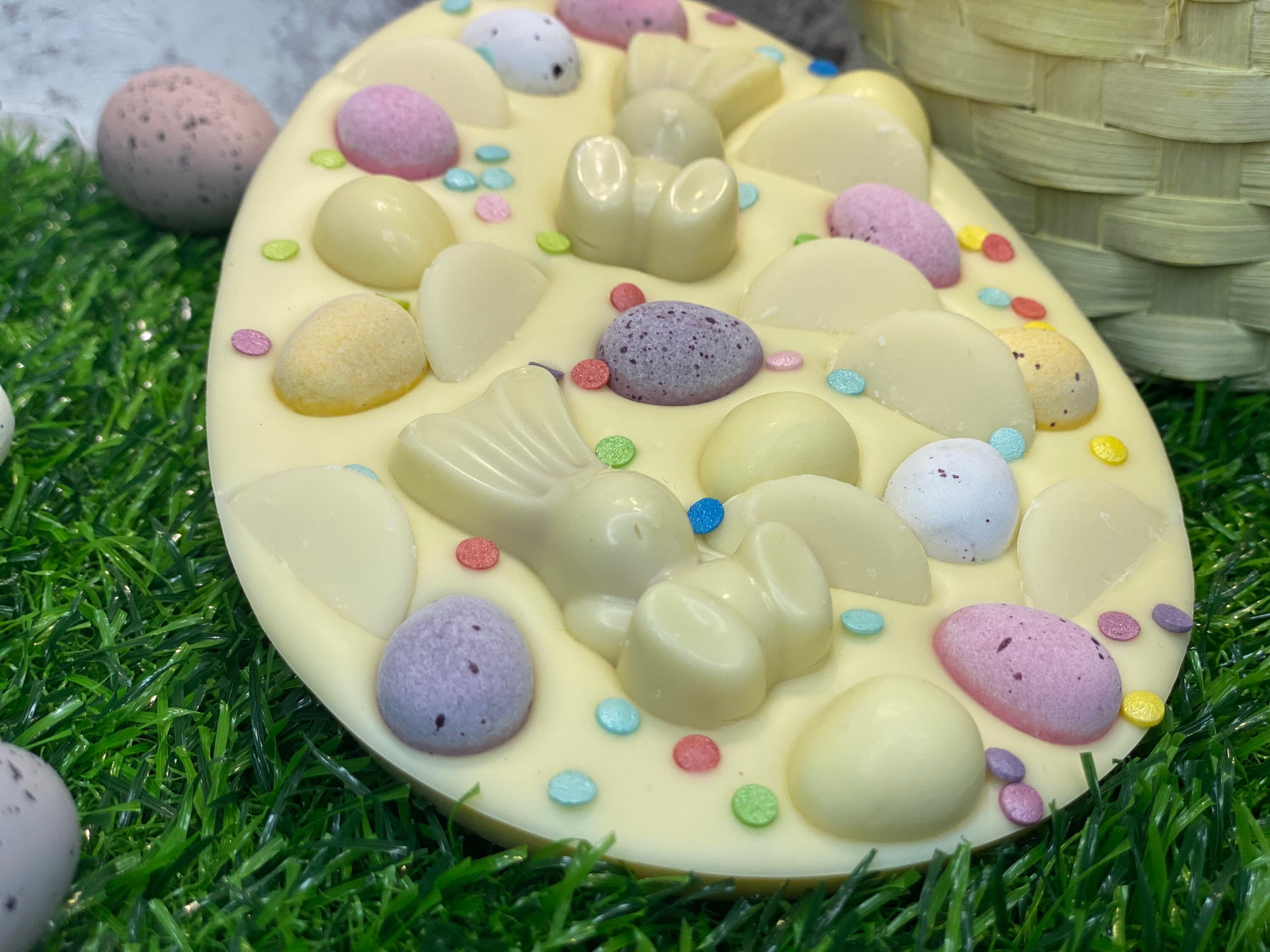 White Chocolate Easter Egg Chocolate Easter Gift Belgian Etsy UK