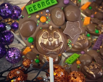 Halloween Gift, Personalised Childrens Halloween Idea, Spooky Chocolate Treat, Trick or Treat, Halloween Party, Pumpkin