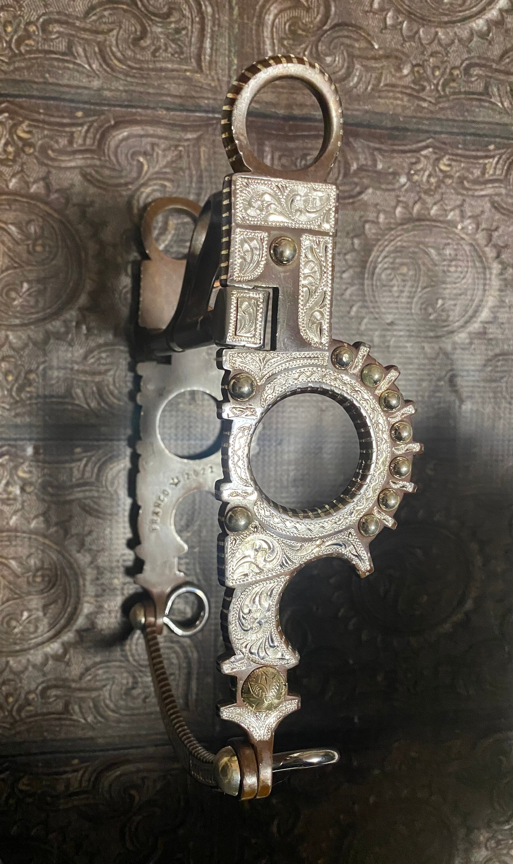 Mors De Cheval Santa Barbara Broken Horn – Embout Gravé Argent, Modèle Western