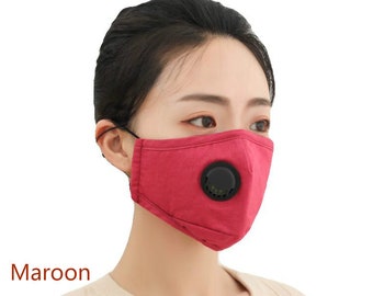 4-Layer Reusable Face Masks with a Breathing Vent and Filter Pocket