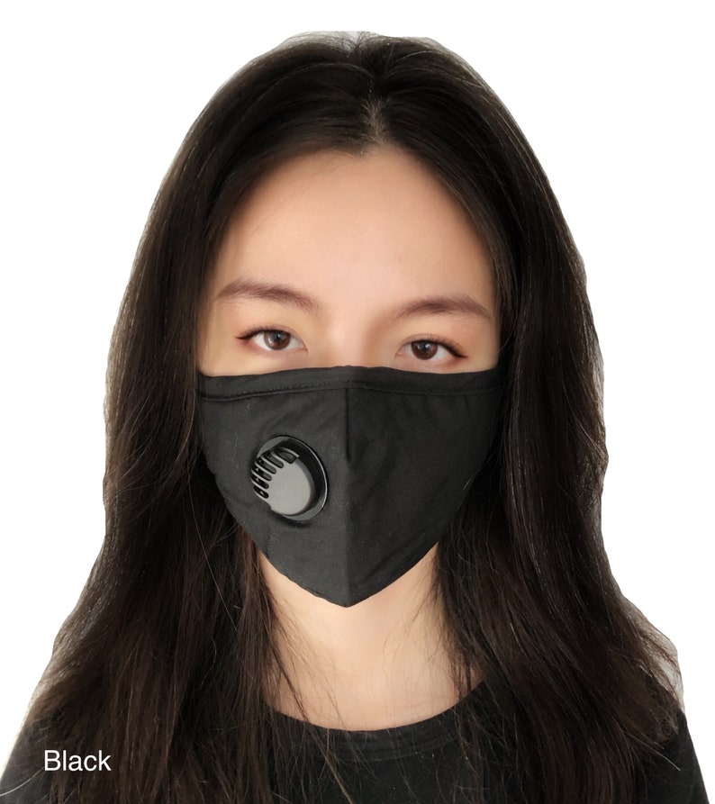 4layer Reusable Face Masks With a Breathing Vent and Filter Etsy