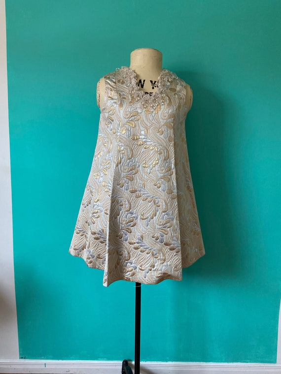 60s Mod GoGo Dress Hand Beaded