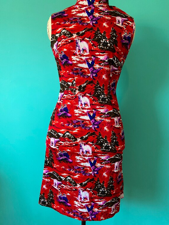 60s Mod GoGo Dress Novelty Print