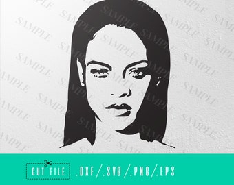 Rihanna , File For Cricut , SVG , Music , Vector , Cut File , Stencil , Print , Sign , DXF , Vinyl , PNG, Sticker