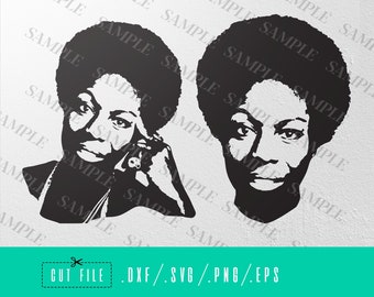 Nina Simone SVG PNG DXF – Digital Download for Cricut & Silhouette – Stencil, Vinyl, Printable Art