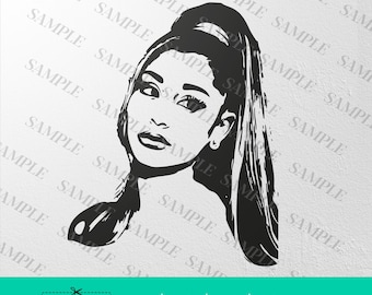 Ariana Grande SVG PNG DXF – Digital Download for Cricut & Silhouette – Stencil, Vinyl, Printable Art