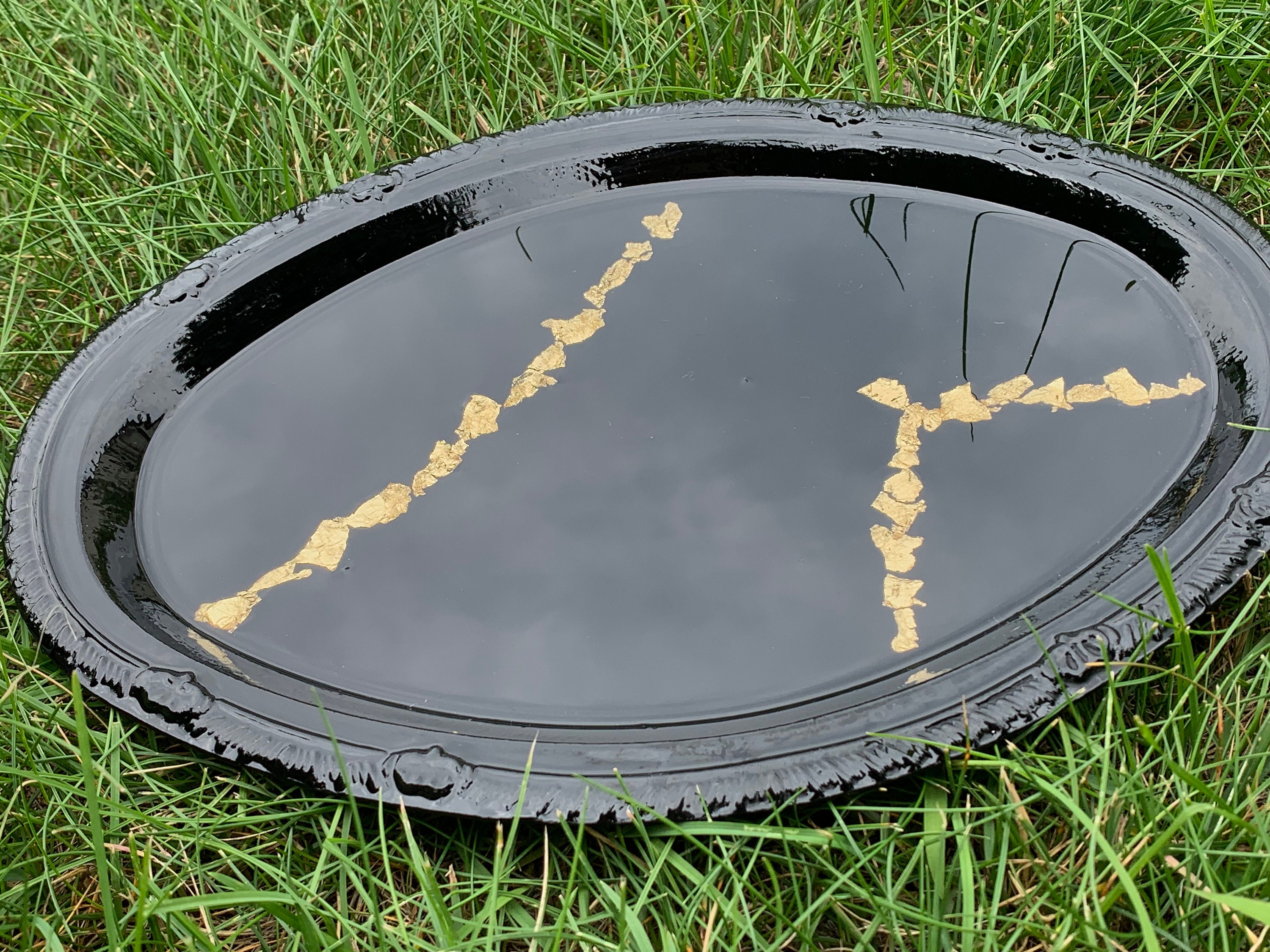 Black and Gold Tray Etsy