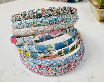 Liberty of London bandeau en tissu Thin Alice fait à la main, bandeau imprimé de fleurs florales pour femmes filles enfants bandeau accessoires pour cheveux